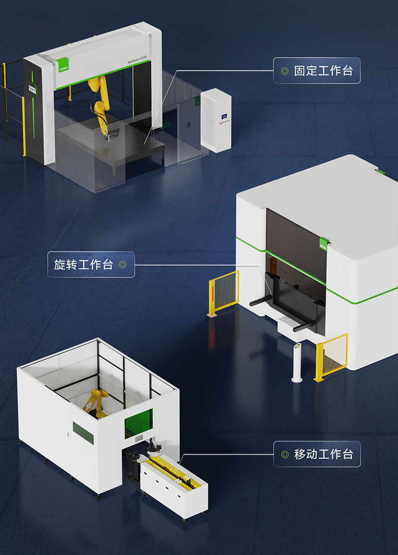 三維機器人激光切割機,三維激光切割機,3D激光切割機,多工作臺可選